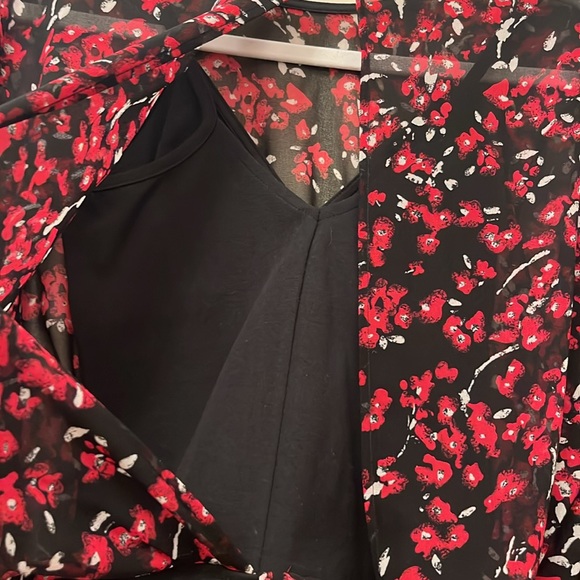 Banana Republic Sheer Blouse with black attached bodysuit. XS. Never worn. - Picture 3 of 10